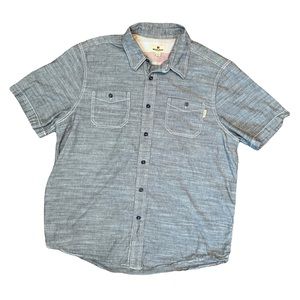 Woolrich Gray Button Down Short Sleeve Polo Shirt XL